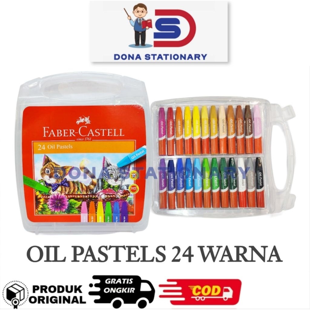 

FABER CASTELL Krayon Oil Pastel 24C ECO / Crayon 24 Warna Faber Castell Ekonomis