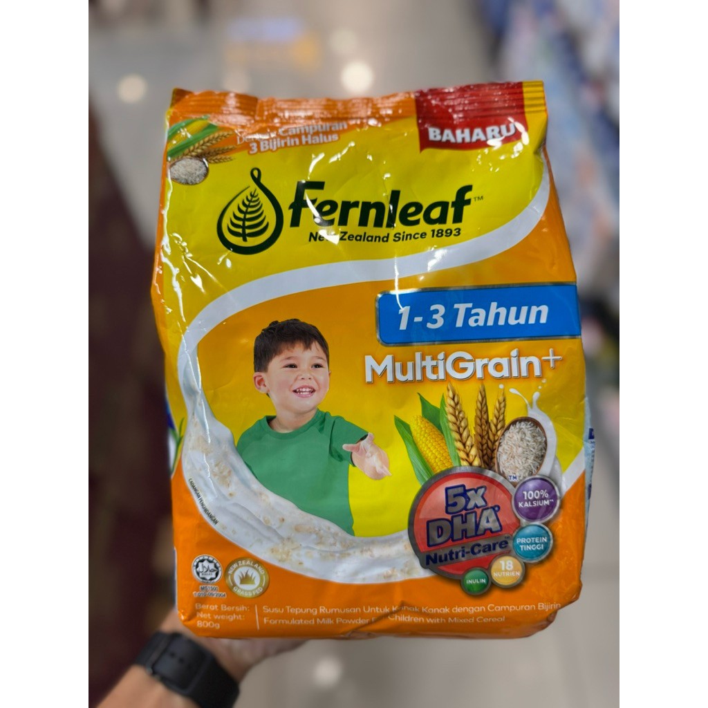 

fernleaf susu 1-3 tahun 5x DHA MultiGrain 800g / Biasa 500g / Honey 850g