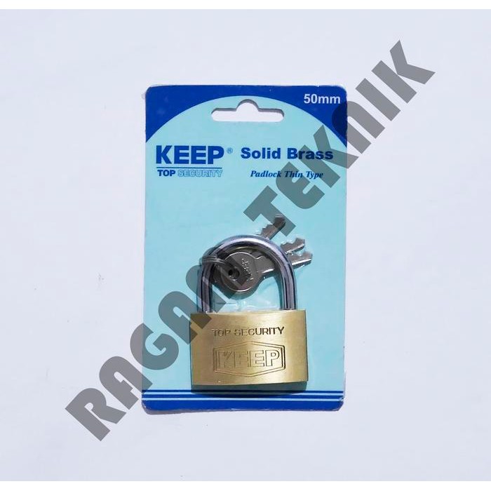 Gembok Keep 60 mm kuningan kecil tipis Solid Brass gembok laci koper