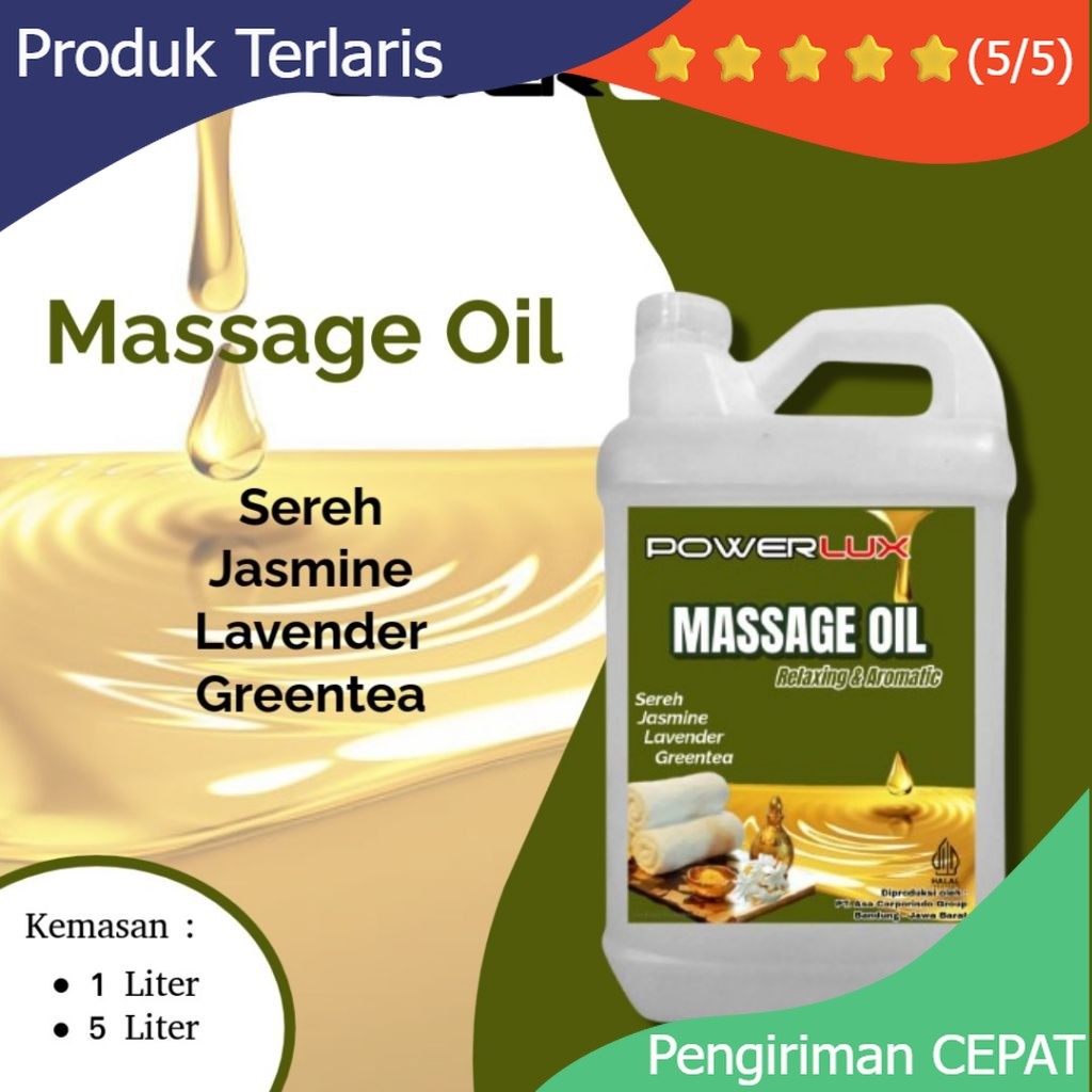 Powerlux Massage Oil Minyak Pijat Aromaterapi Minyak Aromaterapi Literan Jerigen Minyak Pijat Merk