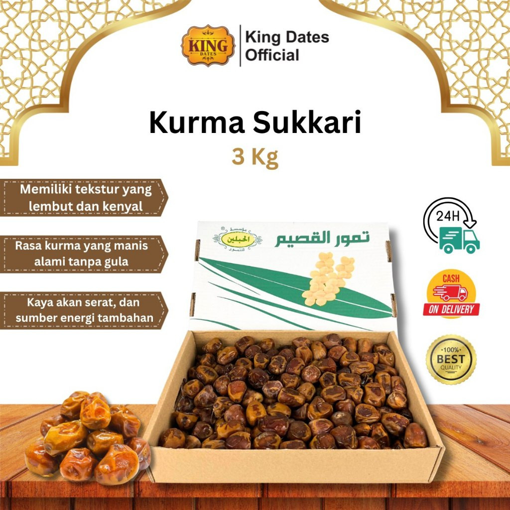 

Kurma Sukkari Nakhel Alya Kurma Basah Lembut 3 KG - Kurma Sukari Nakhel Alya Syifa