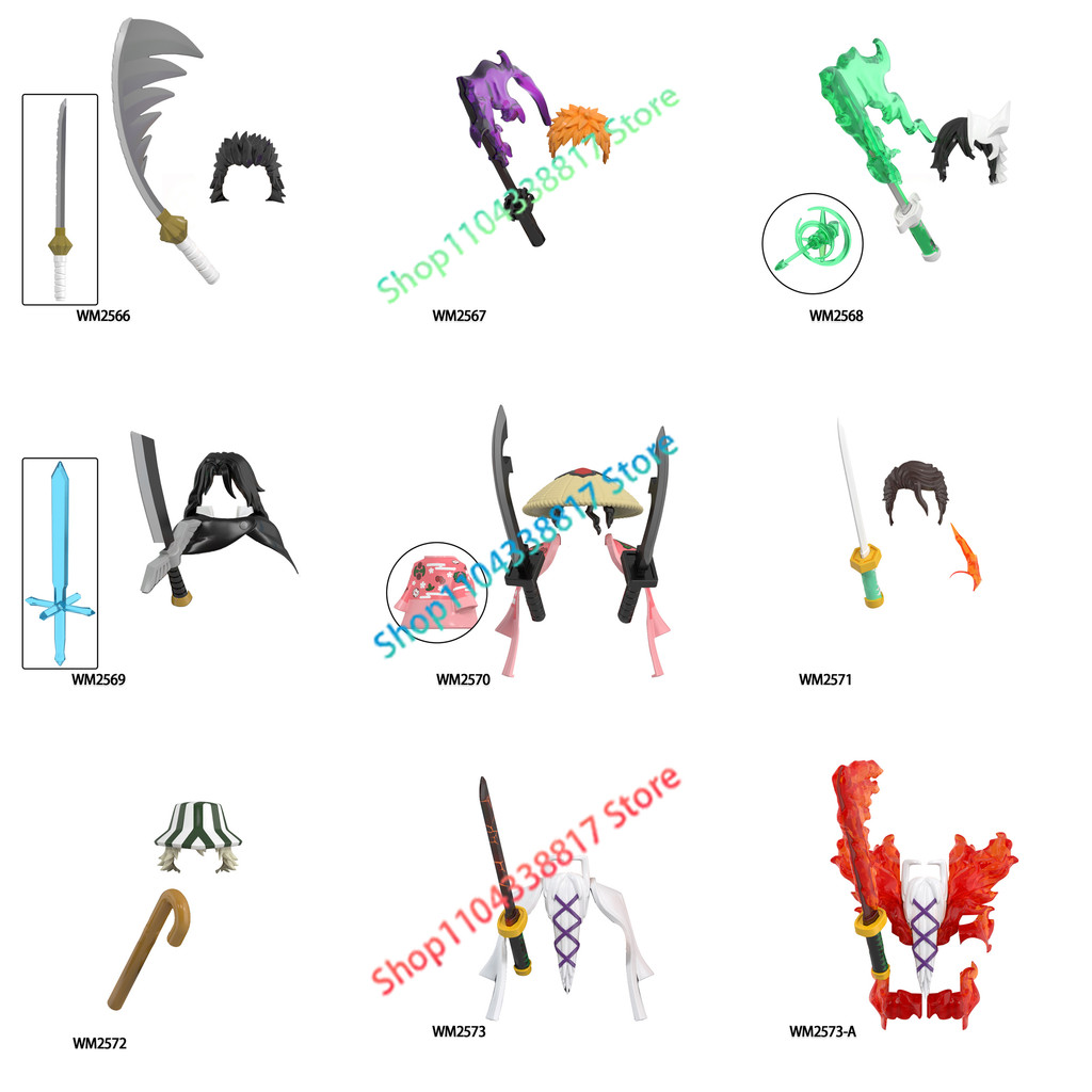WM Blocks WM6164 WM2566 WM2573 Cartoon TV Bleach Ichigo Ulquiorra Cifer Anime Bricks Dolls Building 