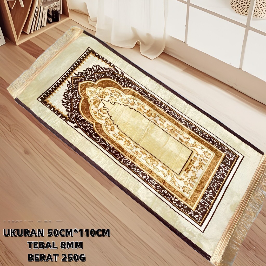 Sajadah Premium Turki 50×110  Lembut Tebal  Stylish Ideal untuk Sholat Harian