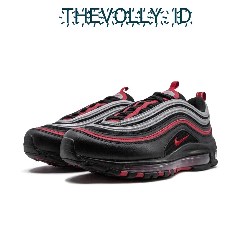 Sepatu Nike Air Max 97 Black University Red BNIB Original / Sneakers Pria