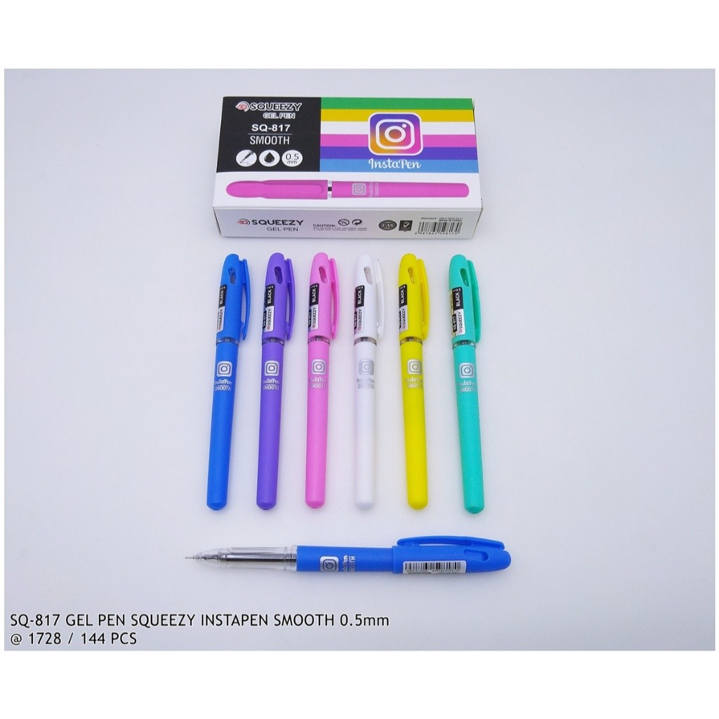 

12 Pcs Pulpen Pena Gel Pen Ipen Tinta Hitam 0.5 MM - Smooth Writing