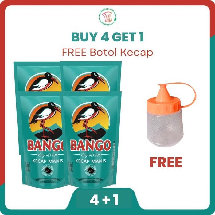 

[BUY 4 FREE Botol Kecap] Bango Kecap Manis Kemasan Pouch Refill 700g isi 4