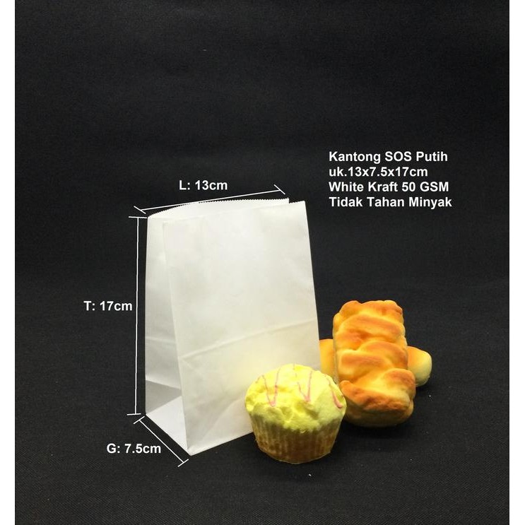 

Sale Paperbag SOS S Tipis 13x7.5x17 cm 50 GSM - Putih Terlaris