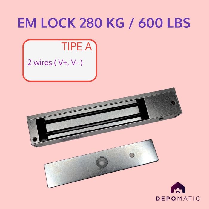 

Electromagnetic EM Magnetic Door Lock Mlock 600 Lbs 280 Kg Polos - TIPE A