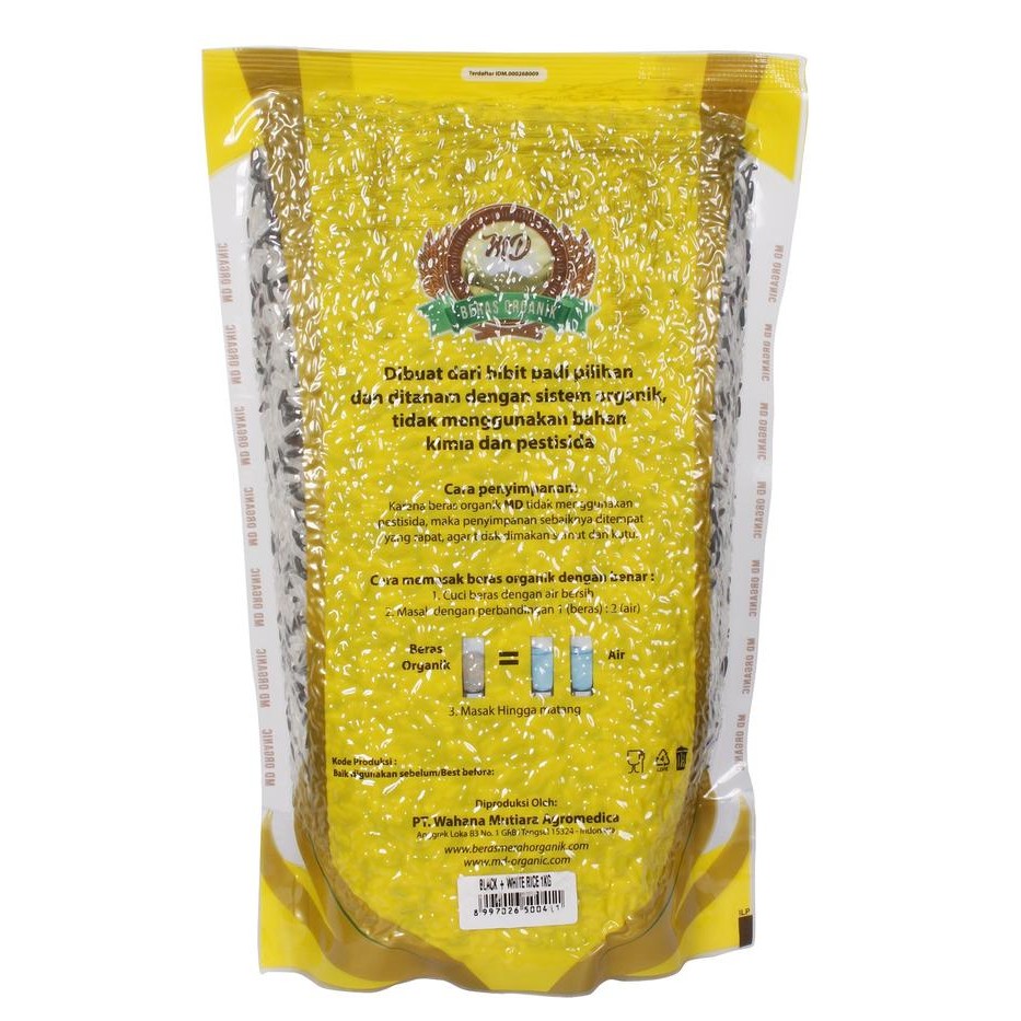 

Promo MD beras HItam+Putih Organik 1kh / MD Nasi Hitam+Putih 1kg