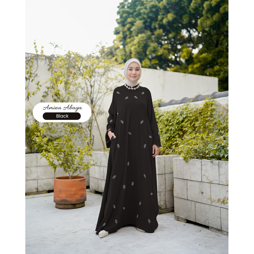 

Gamaleea - Amina Collection Abaya Dan One Set wanita Lengan Panjang Busui Friendly