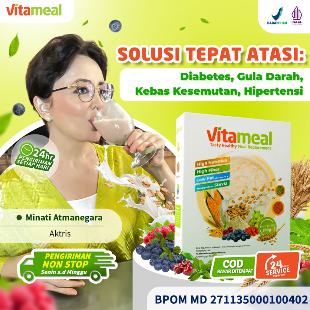 

VITAMILK VITAMEAL UNTUK DIABETES Sereal Multigrain Membantu Turunkan Gula Darah Diabetes Kolesterol