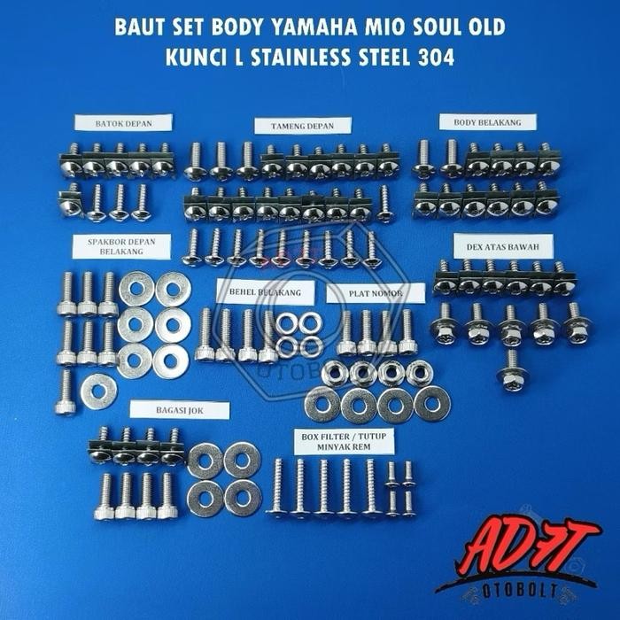 ￼Baut Body Yamaha Mio Soul Old Kunci L Stainless Steel 304 baut mio soul
