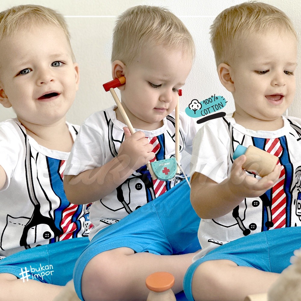 PROMO Selja_market - Setelan Anak Laki Laki Perempuan Baju Anak Cowok Cewek Lucu Karakter Seragam Do