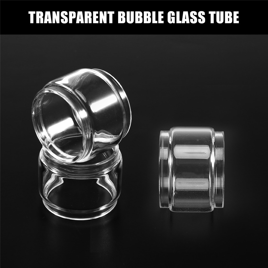 SCLS 10Pcs Clear Bubble Glass Tubes Mini Cups for Sub Ohm Tank Repair Parts Accessory