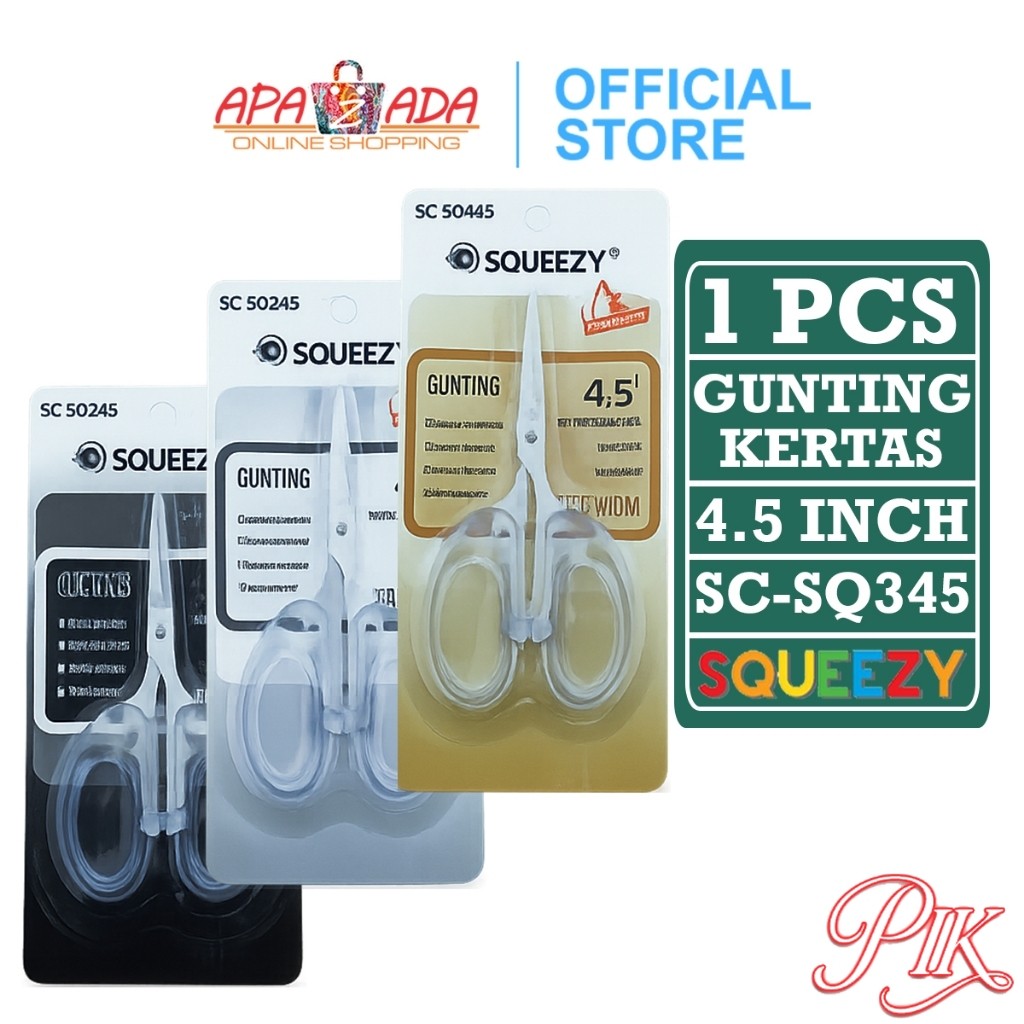 

Gunting Stainless Steel Transparan 4.5 Inch / Gunting Kertas Kain Serbaguna SC-SQ345