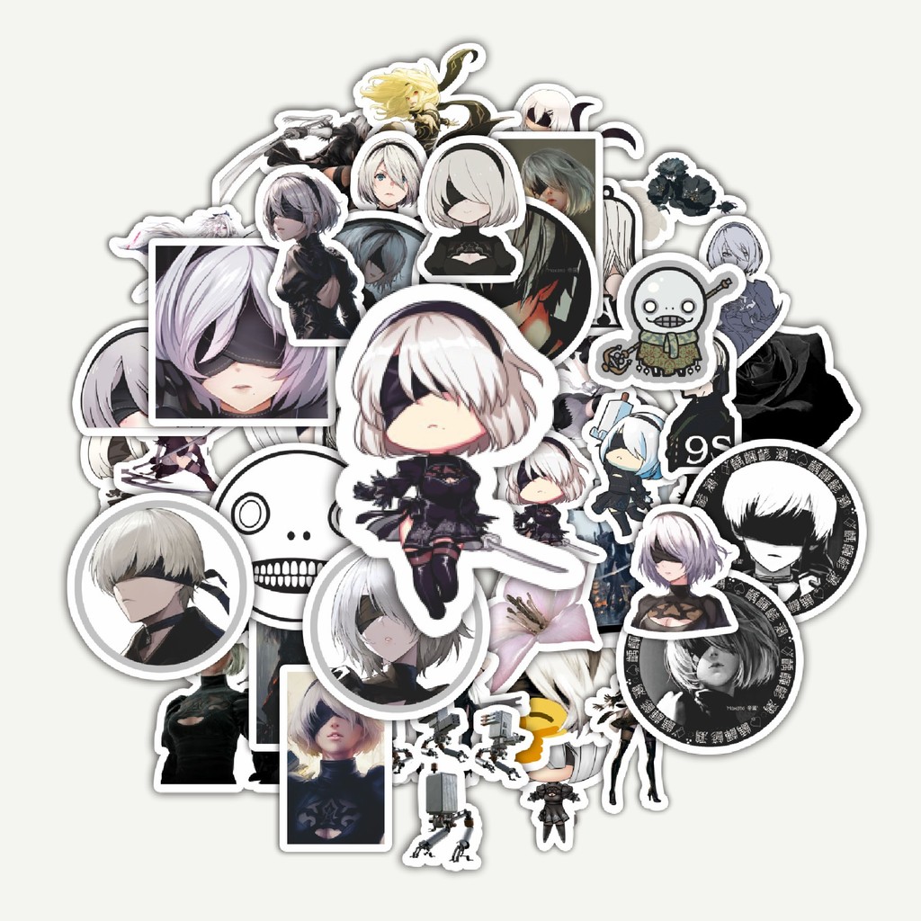 

Sticker Pack Stiker Game Series Nier Karakter Mix 2 | Sticker TUMBLR | Stiker LAPTOP KOPER HELM