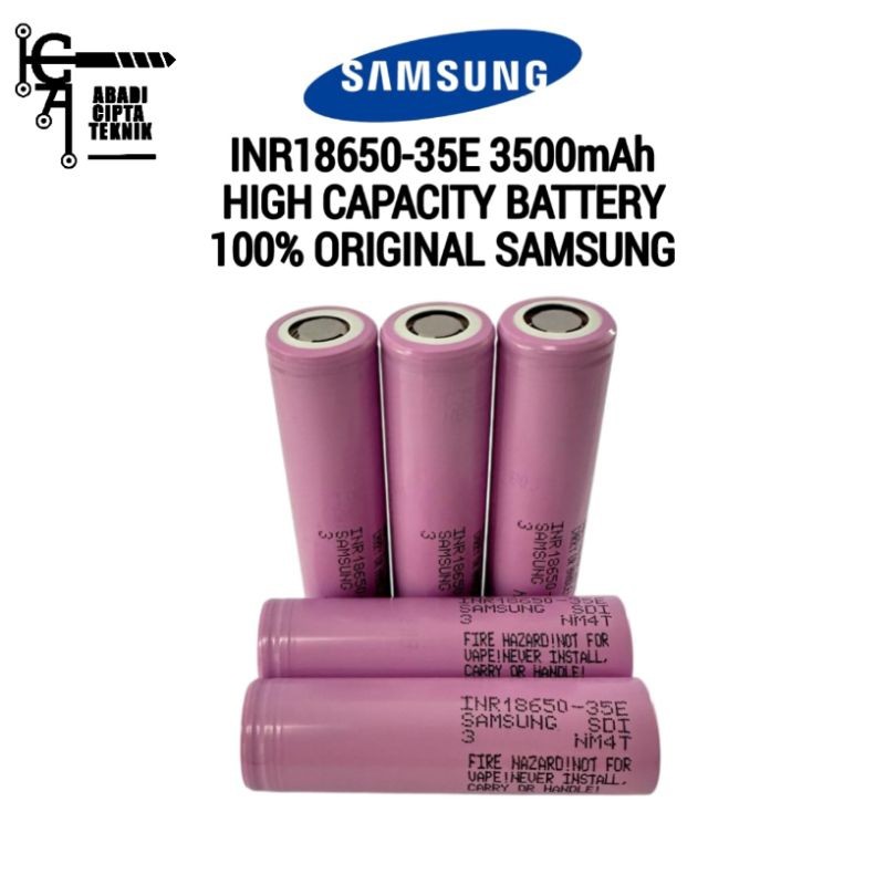 SAMSUNG INR18650-35E 3500mAh 8A ORIGINAL 18650 Battery Baterai