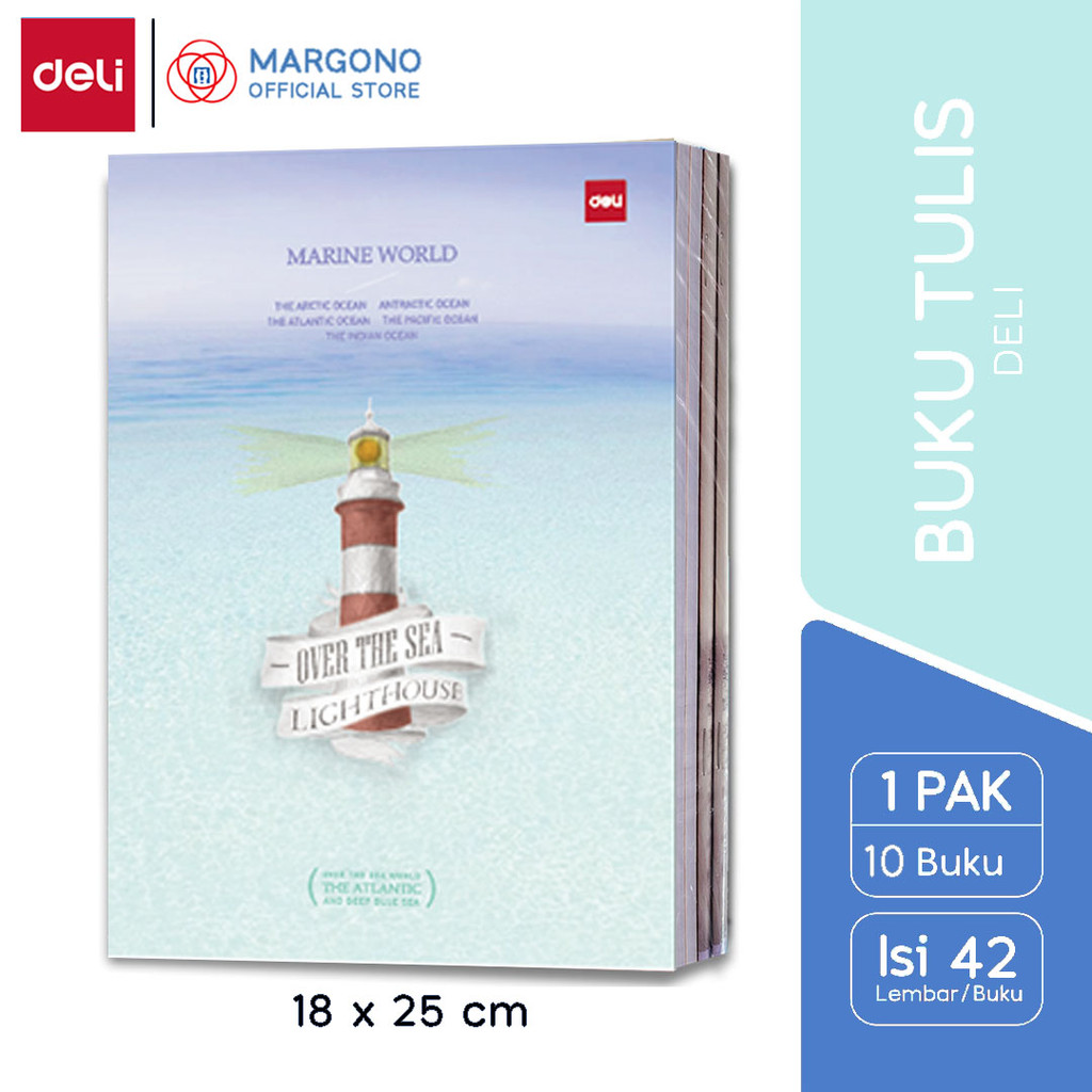 

Deli Buku Tulis Sekolah Panjang / Boxy B5 42 Lembar Marie World 2 - 10 buku (1 pak)