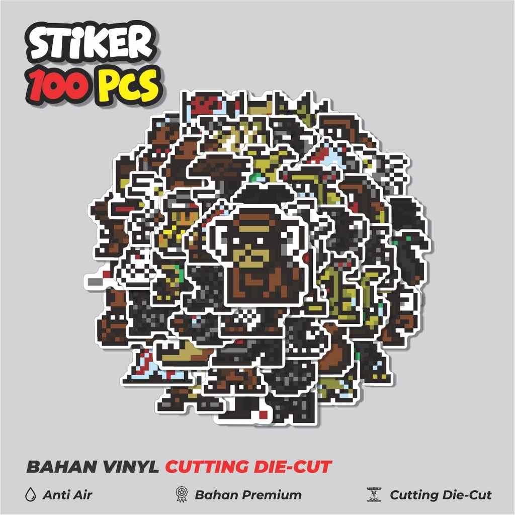 

Terbaru! 50 pcs Stiker Pixel Digimon V38 Dekorasi Lucu Kreatif untuk Notebook, Skateboard, HP