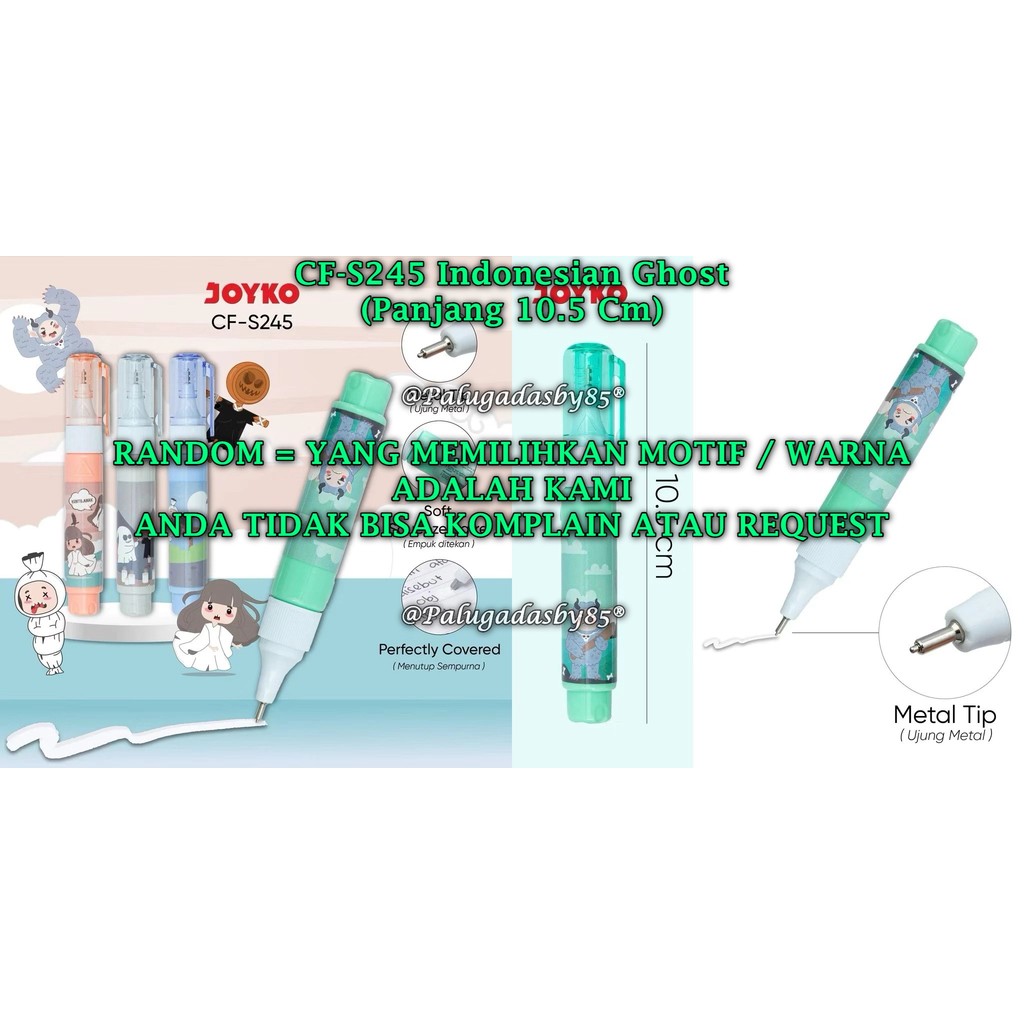 

(1 Biji) GROSIR Correction Fluid JOYKO CF-S245 Indonesian Ghost / Penghapus Cair Joyko (1 Biji)