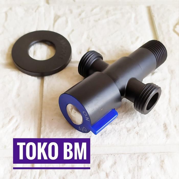 stop kran cabang/stopkran closet black/kran T closet