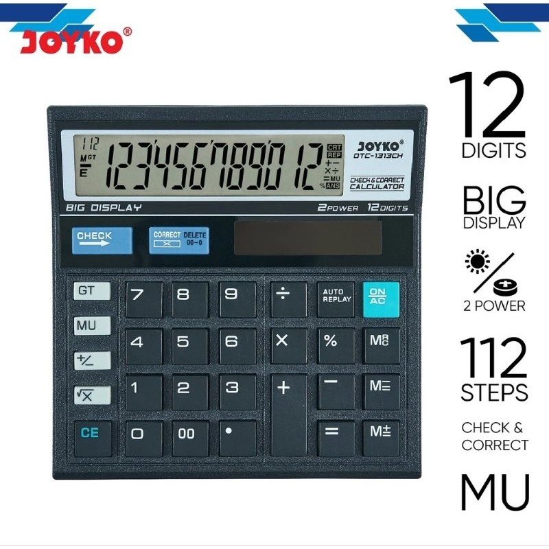 

Kalkulator Joyko DTC-1313CH 12 Digit ( 1pcs )