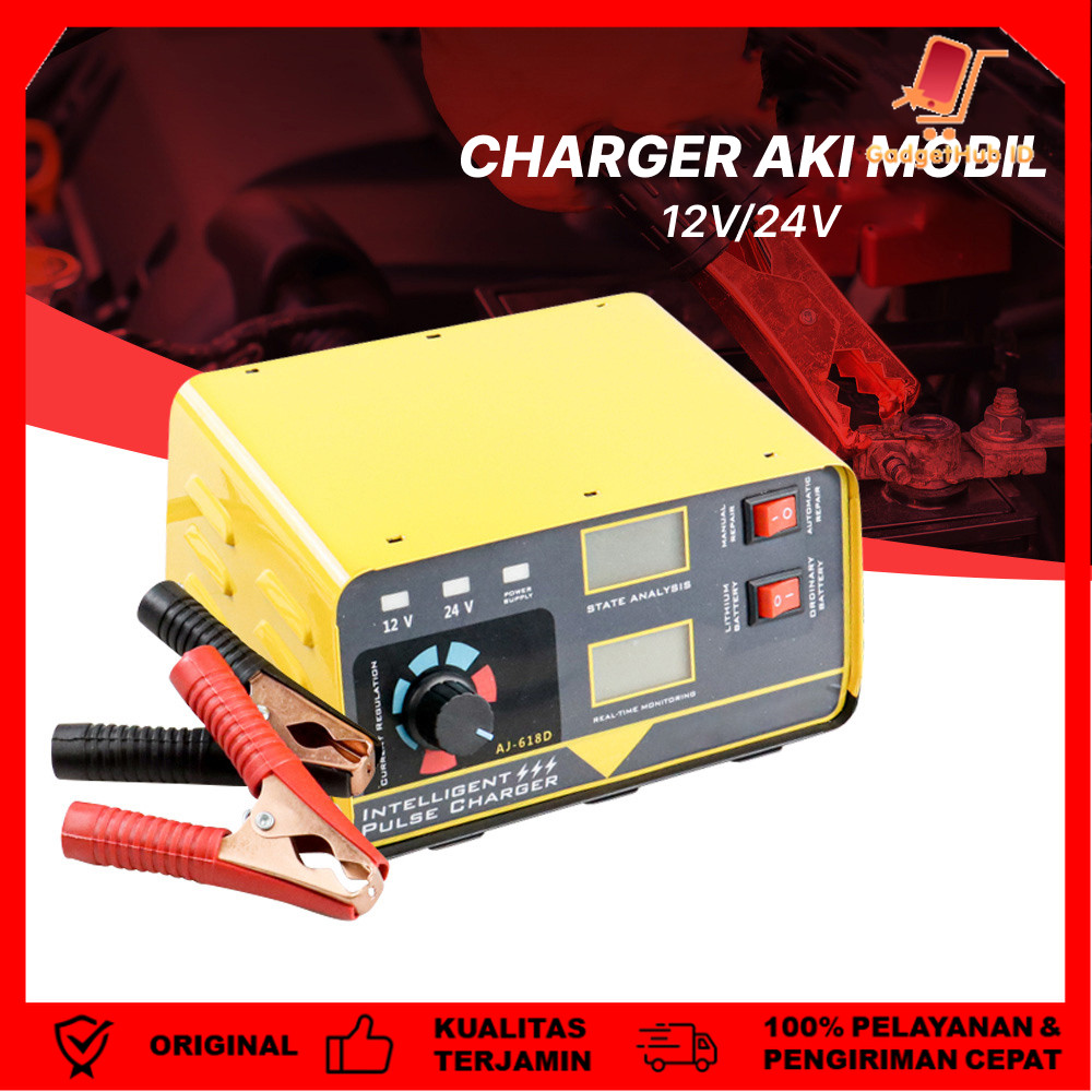 OTOHEROES Charger Aki Mobil Intelligent Battery Charger 12V/24V - AJ-618D
