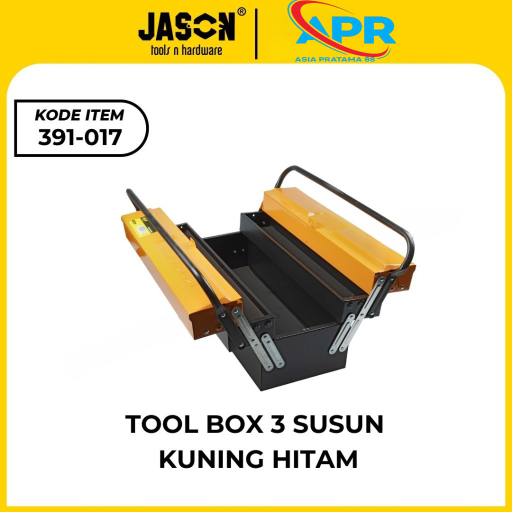 Jason Tool box besi 3 susun |  tempat perkakas 3 tingkat | tool box 3 tingkat | tool box bengkel | T