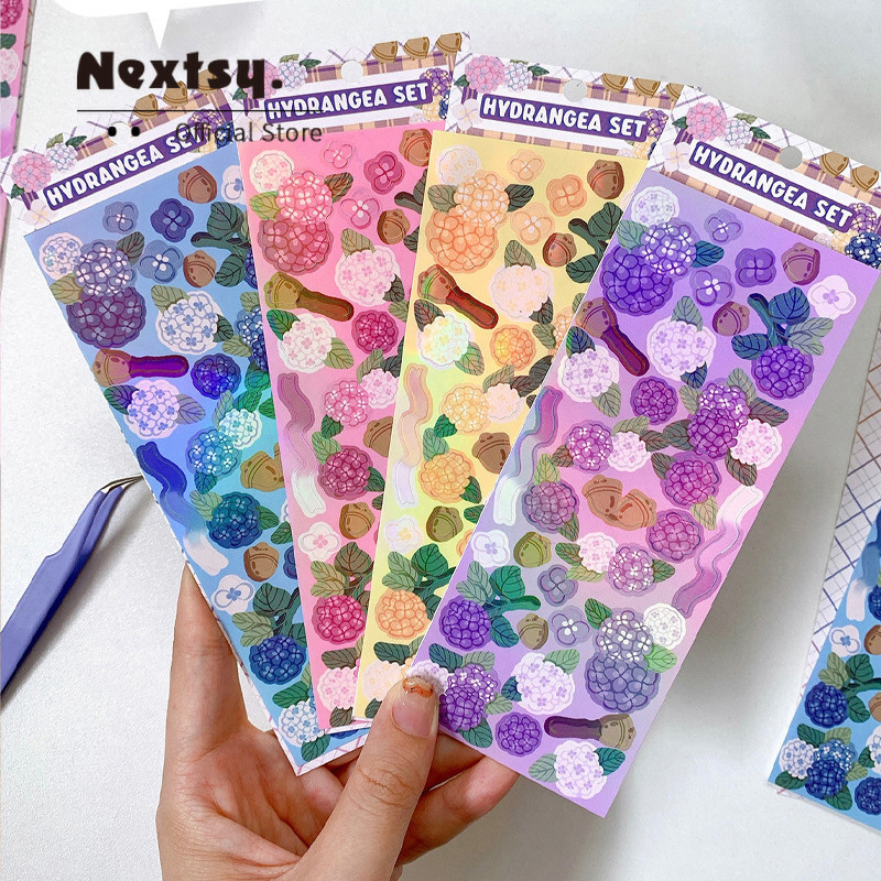 Nextsy Stiker Bunga Estetika Cocok Untuk Hiasan Buku Catatan Jurnal Koper Helm Dan Casing Ponsel