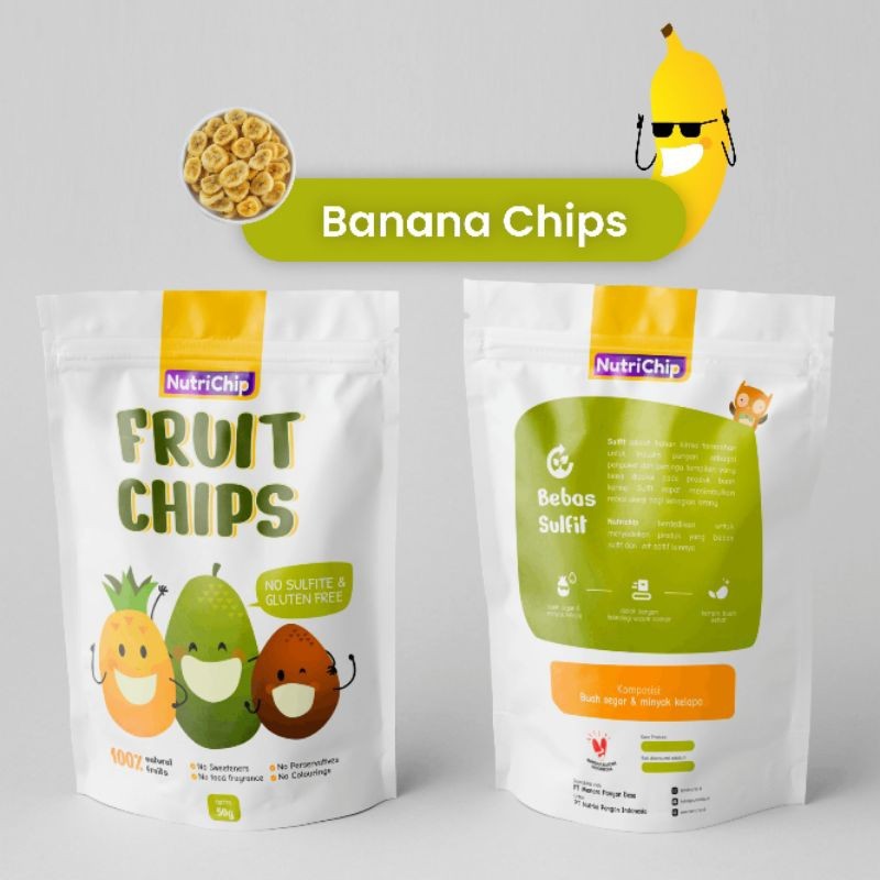 

Nutrichip PISANG Fruit Chip Keripik Kripik Buah Kering Sehat Gluten Free Banana - Adwa Organic