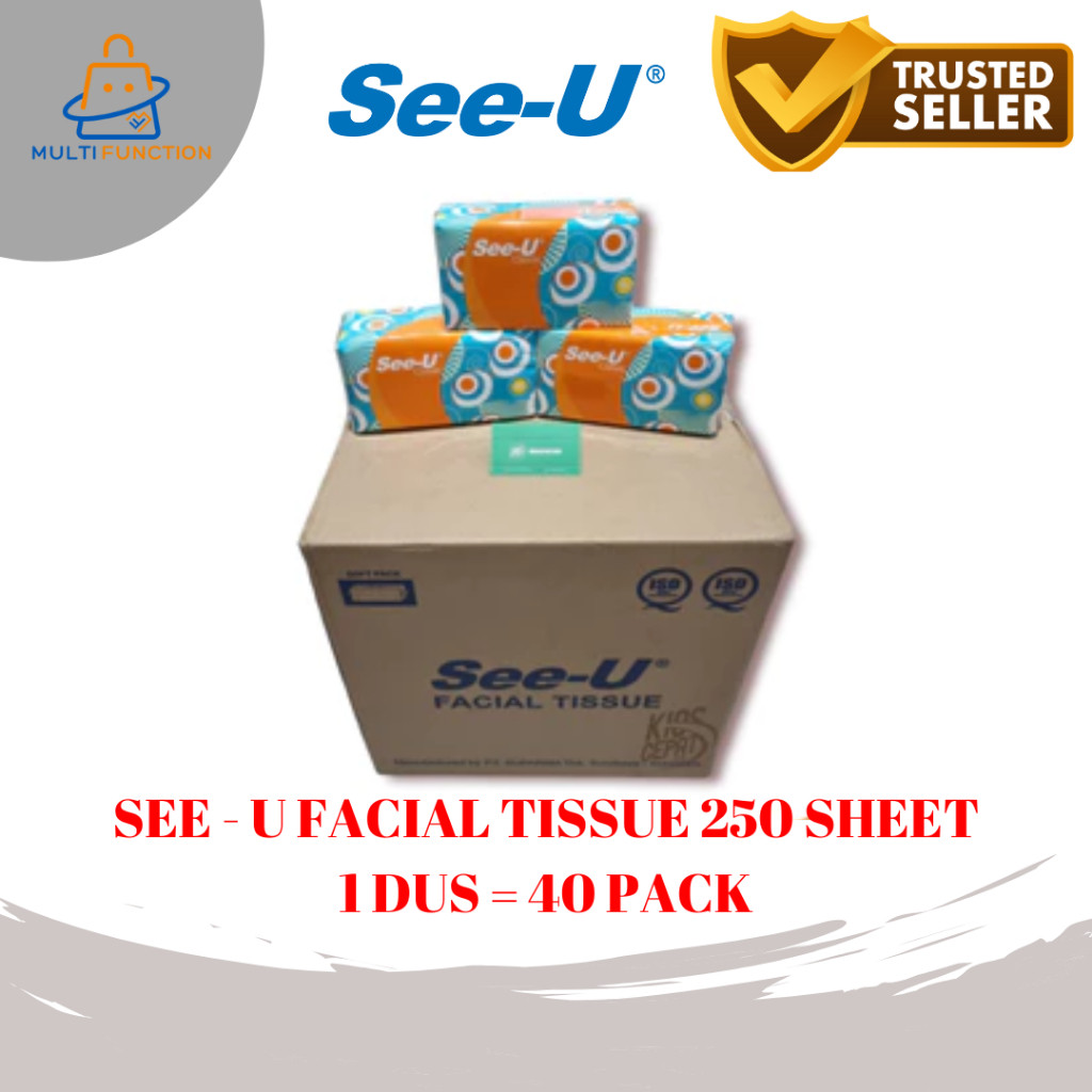 See-u Facial Tissue 250sheet 1 DUS ISI 40PCS - TISU WAJAH SEE U 250SHEET 1DUS - INSTANT SAMEDAY TERL