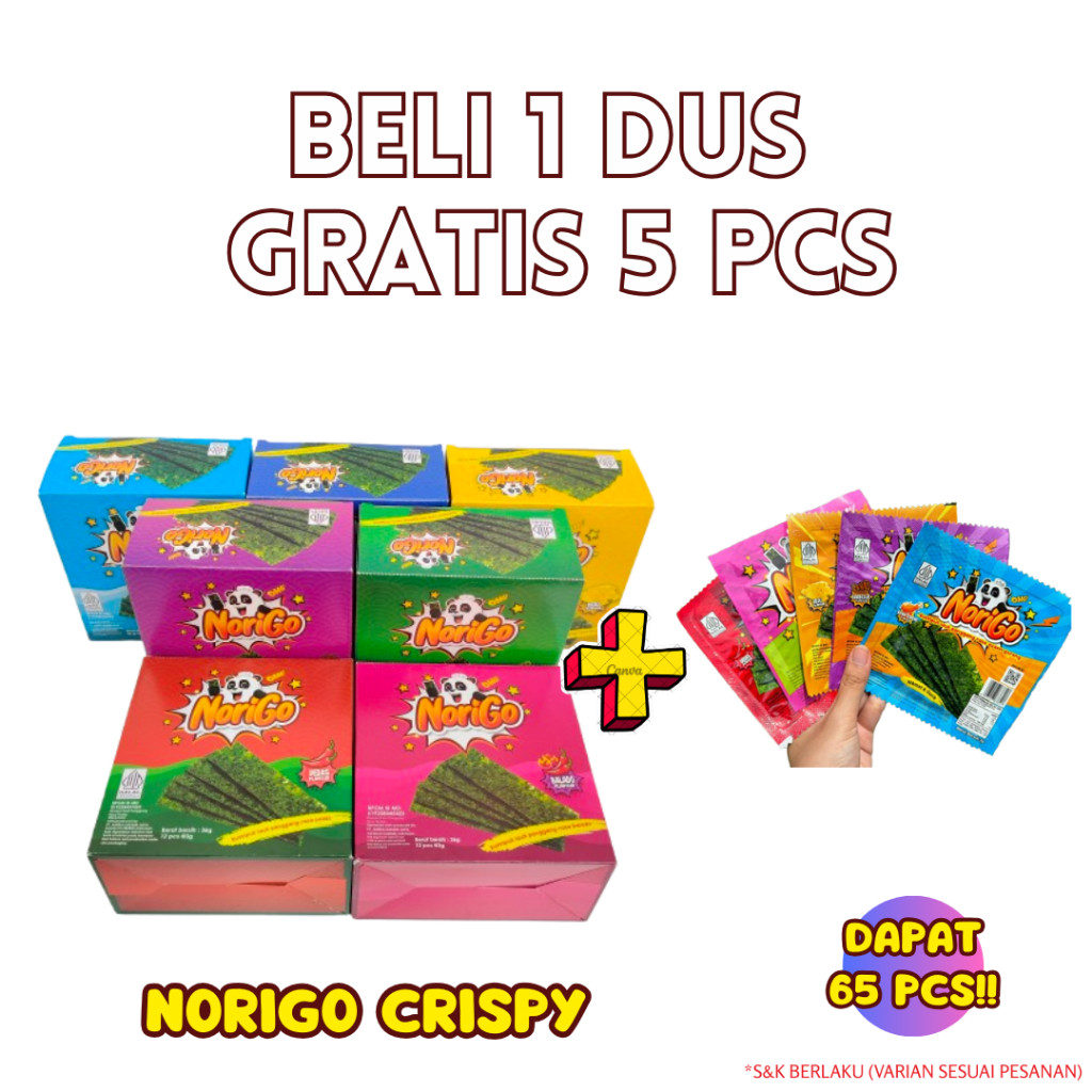 

New (Nori Crispy) Rumput Laut Cemilan Gurih RenyahPremium