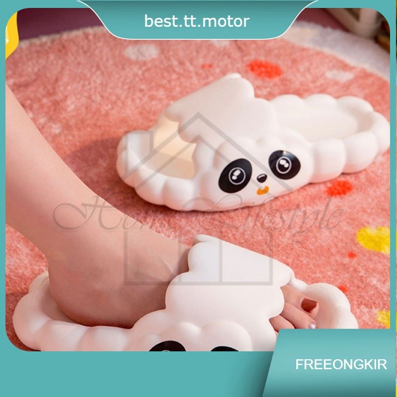 SANDAL SELOP WANITA CLOUD PANDA / SANDAL JELLY IMPORT ANTI SLIP / SANDAL RUMAH TEBAL NYAMAN EMPUK JR