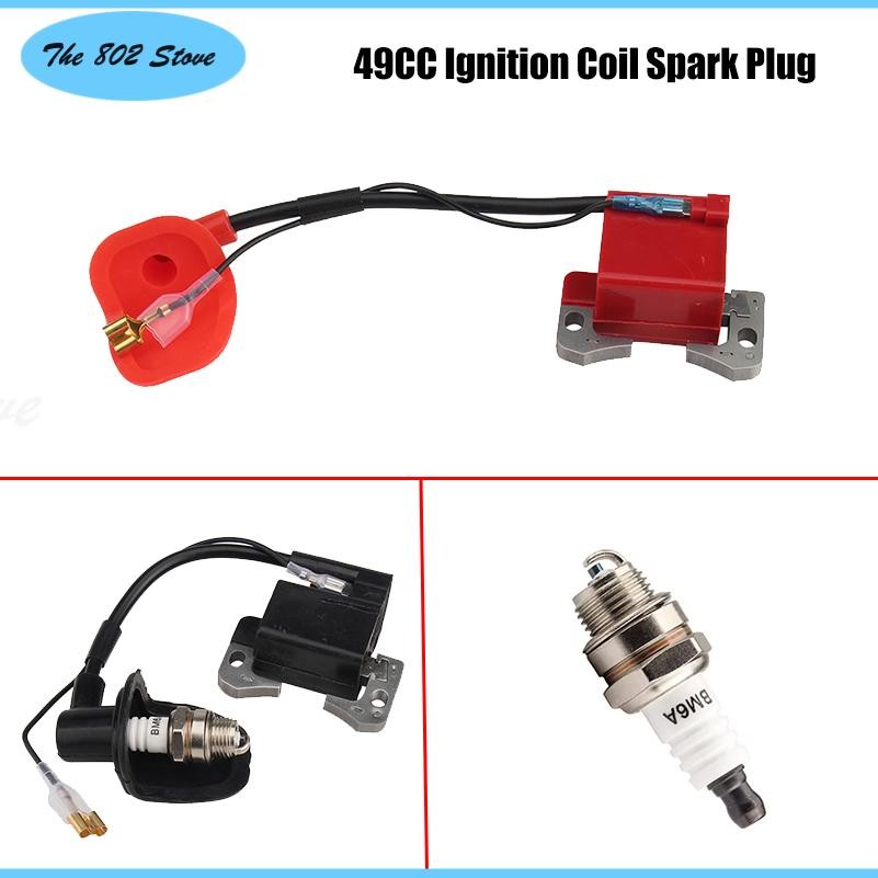 Ignition Coil for 43cc 47cc 49cc 2 Stroke Mini Quad ATV Pocket Dirt Bike Ignition Coil Used for Most