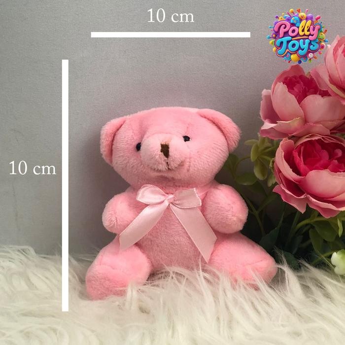 Terbaru Boneka Beruang Kecil Souvenir Kelulusan 10 cm - Pink