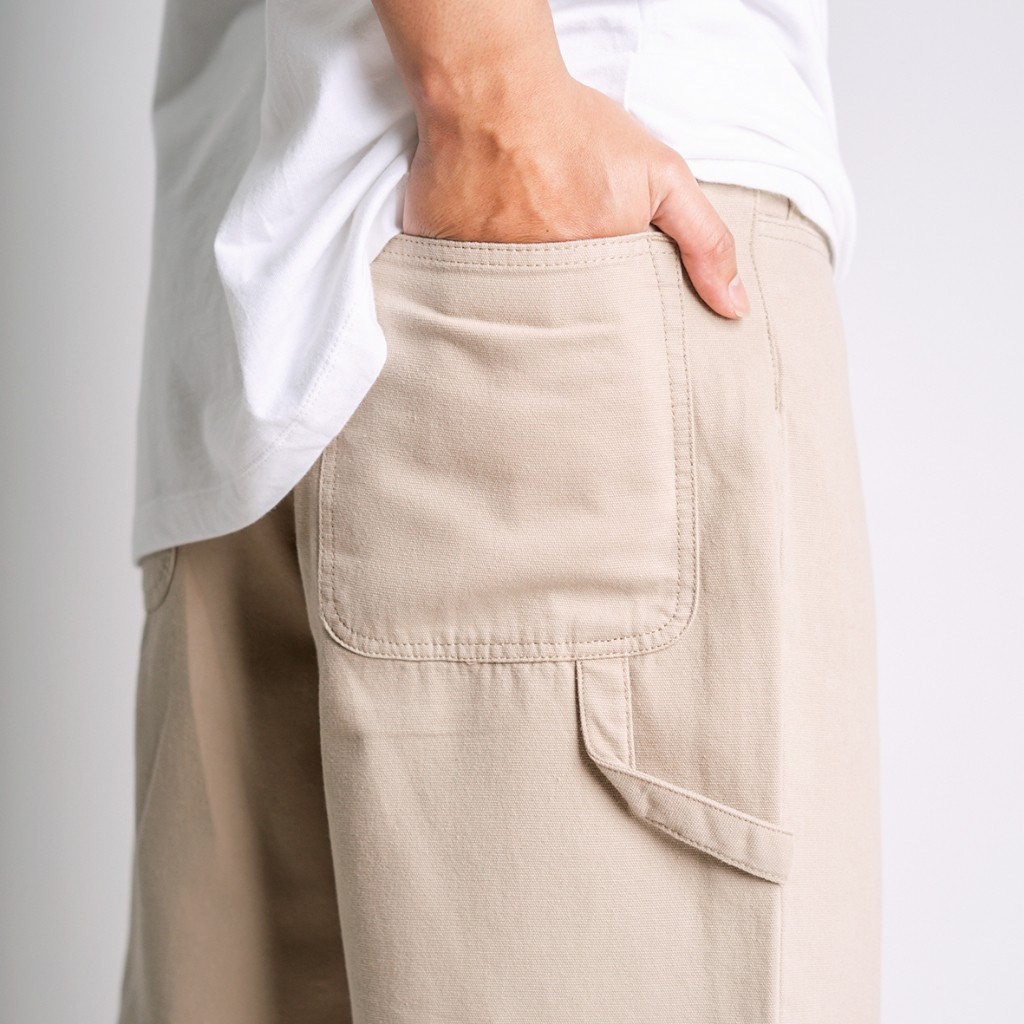 LIM_STORE PLAIN AS DAY - BAGGY WIDE PANTS - CREAM