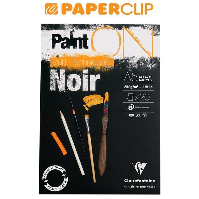 

TERLARIS! SKETCHBOOK A5 CLAIREFONTAINE PAINT ON BLACK 975168C