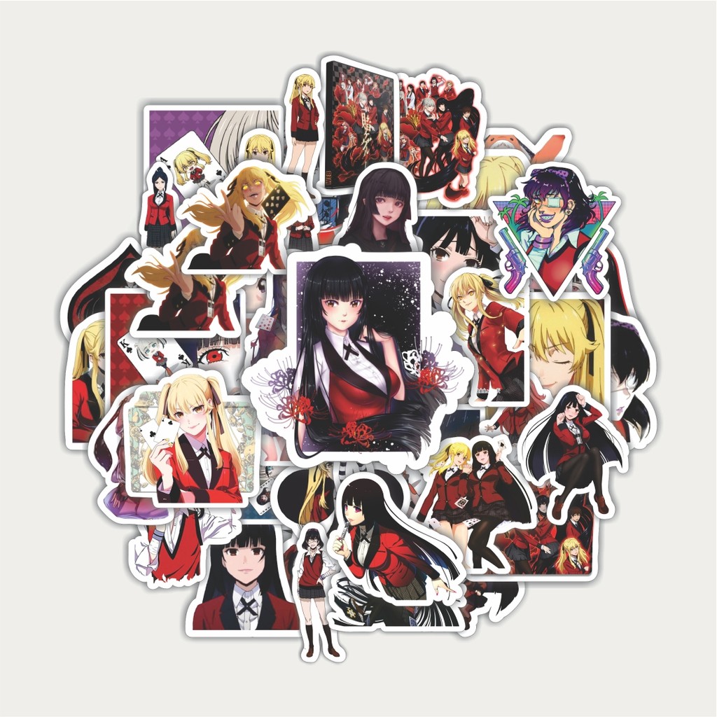 

Sticker Pack Stiker Anime Series Kakegurui Karakter Mix | Sticker TUMBLR | Stiker LAPTOP KOPER HELM