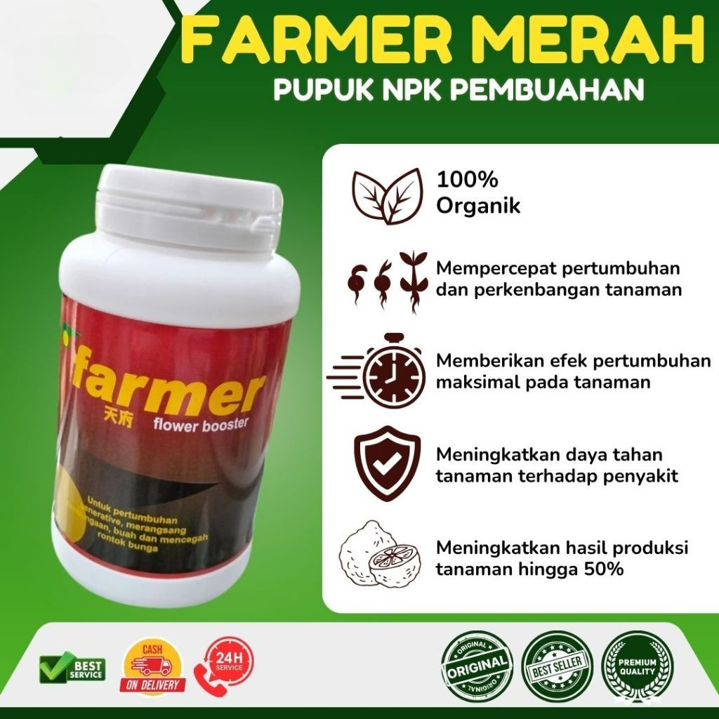 Farmer Buah 500 Gram Pupuk Pembuahan Growmore Bunga