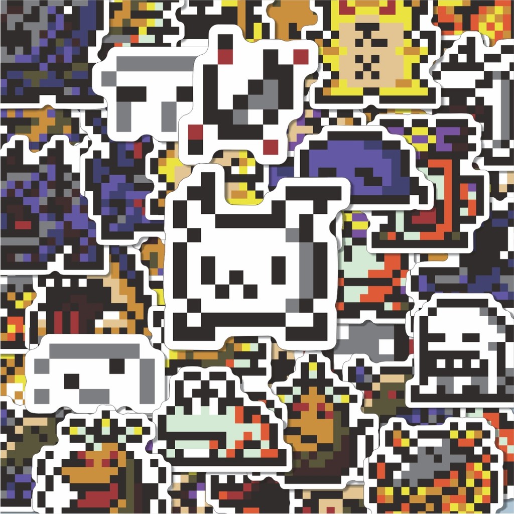 

100PCS Lucu Stiker Pixel Digimon V52 Stiker Aesthetic Stiker Anti Air Stikers Berperekat Waterproof sticker decal buat Motor Helm Buku Journal Koper Casing HP Laptop Botol Minum Hadiah anak