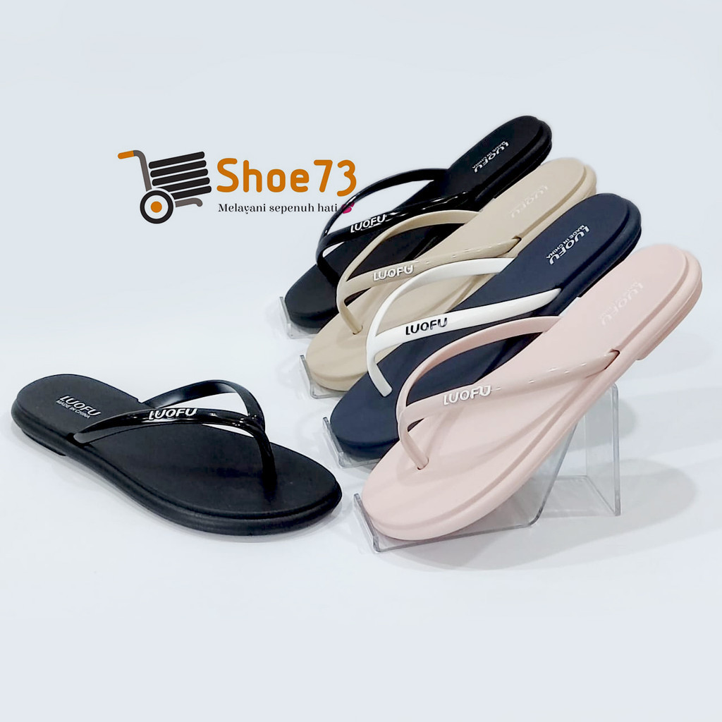 

PROMO LUOFU F 2315 - BR4WK SIZE 36-40 ORIGINAL l Sandal Jepit KARET Jelly Wanita l Sendal Cewek RINGAN ANTI SLIP