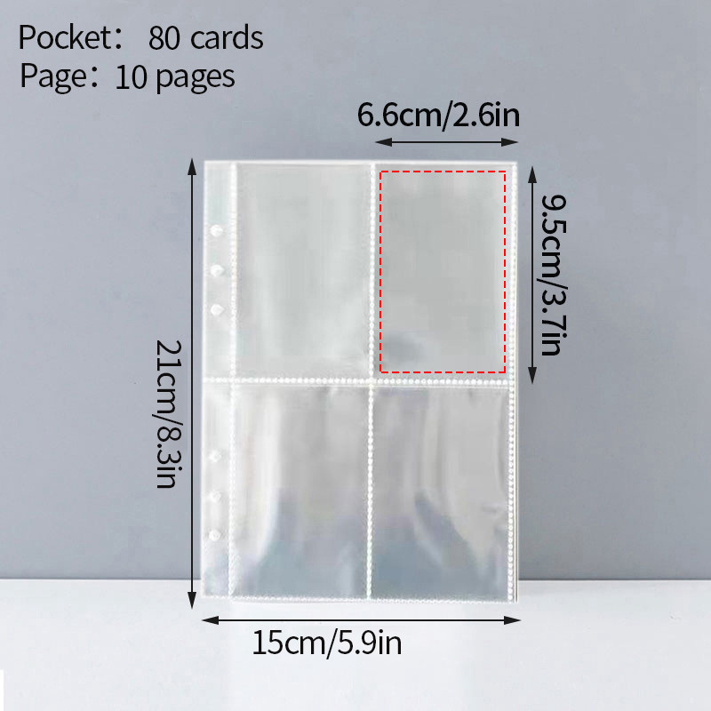 

A5 Loose Leaf Album Inner Pages Starlight Sparkle Card Inner Pages Transparent Multi Pockets Card Inner Page photocards Display
