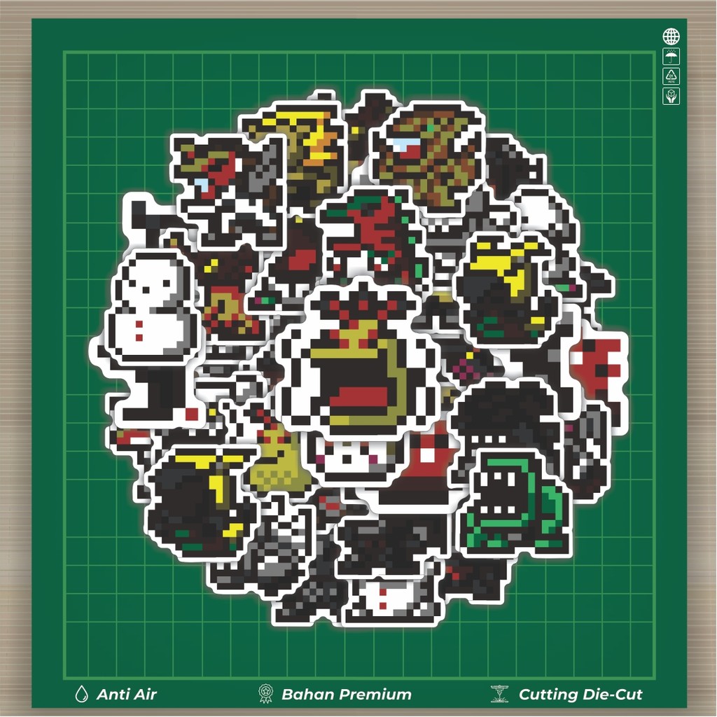

HOT 50 PCS STIKER Stiker Pixel Digimon V36 Stiker Fashion Cars Decal Dingin Kartu Album Custom Vinyl Anti Air- Sticker Aesthetic Buku Journal Koper Casing HP Tablet Laptop Helm Motor Botol Minum