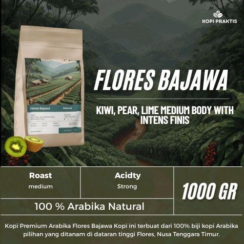 

ROASTED BEANS ARABIKA NATURAL FLORES BAJAWA 1000 GR | 1 KG | BIJI KOPI SANGRAI | Coffee - GILING HALUS