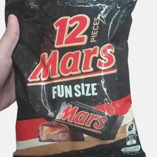 

Mars Fun Size Pack Chocolate Caramel Bar Coklat Import ( 12pcs )