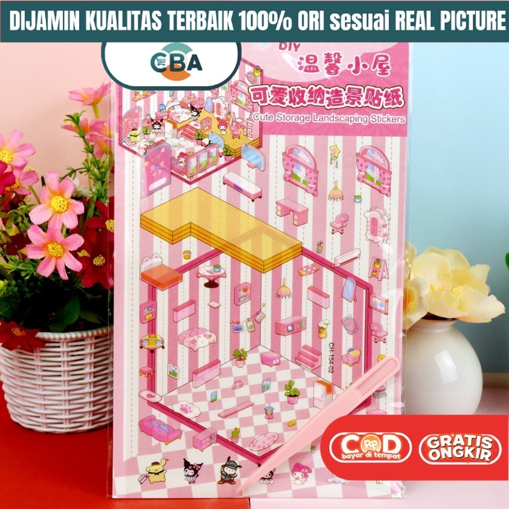 

CBA Mainan Puzzle Sticker Rumah Rumahan Melody DIY 3D Edukasi Anak Perempuan KKV 9 7 5 4 3 2 Tahun