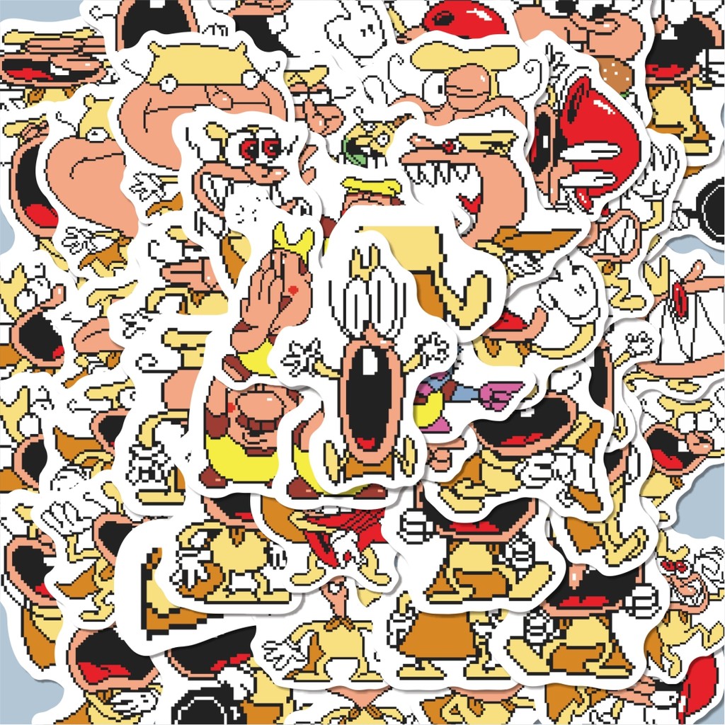 

100PCS Lucu Stiker Pizza Tower V10 Stiker Aesthetic Stiker Anti Air Stikers Berperekat Waterproof sticker decal buat Motor Helm Buku Journal Koper Casing HP Laptop Botol Minum Hadiah anak