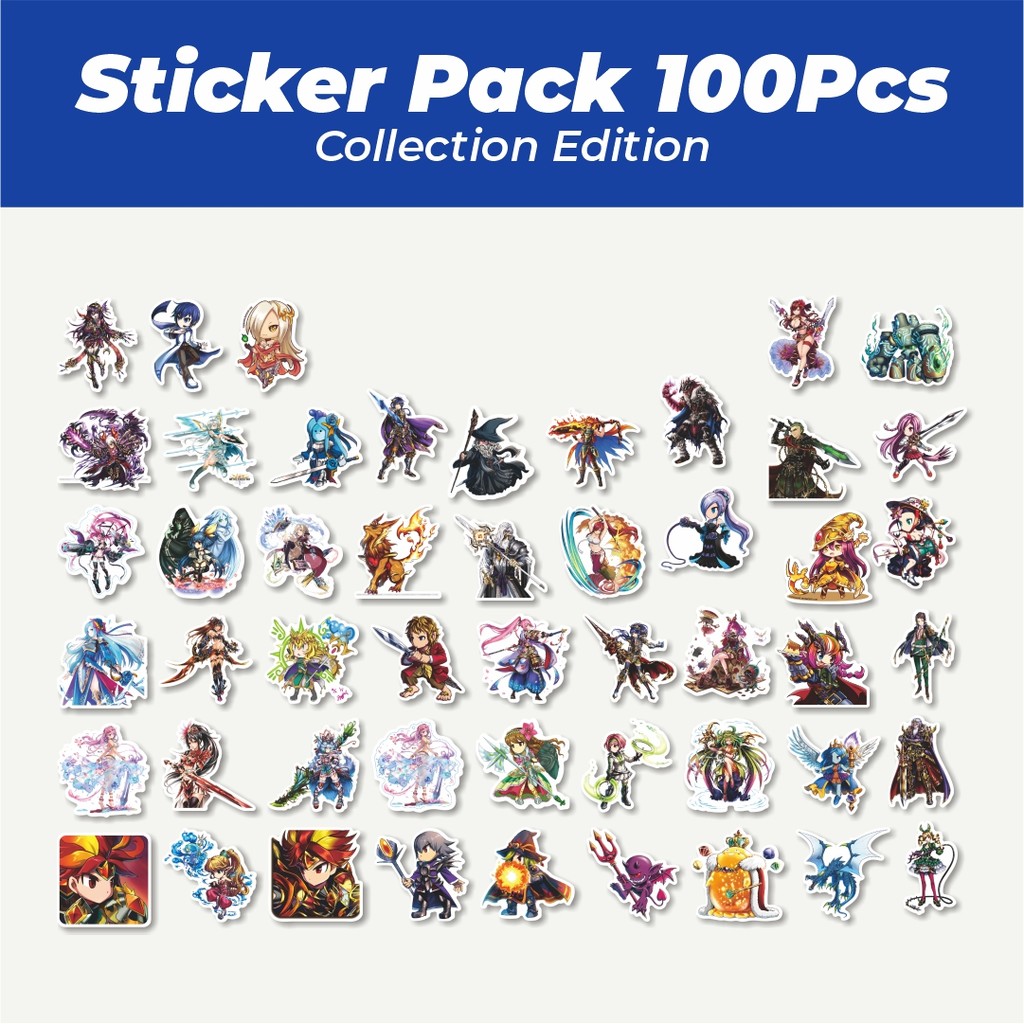 

Hot Stiker Game Brave Frontier Char Mix 11 Lucu Anti Air Stikers Berperekat Waterproof Sticker Decal Buat Motor Helm Buku Journal Koper Casing HP Laptop Botol Minum