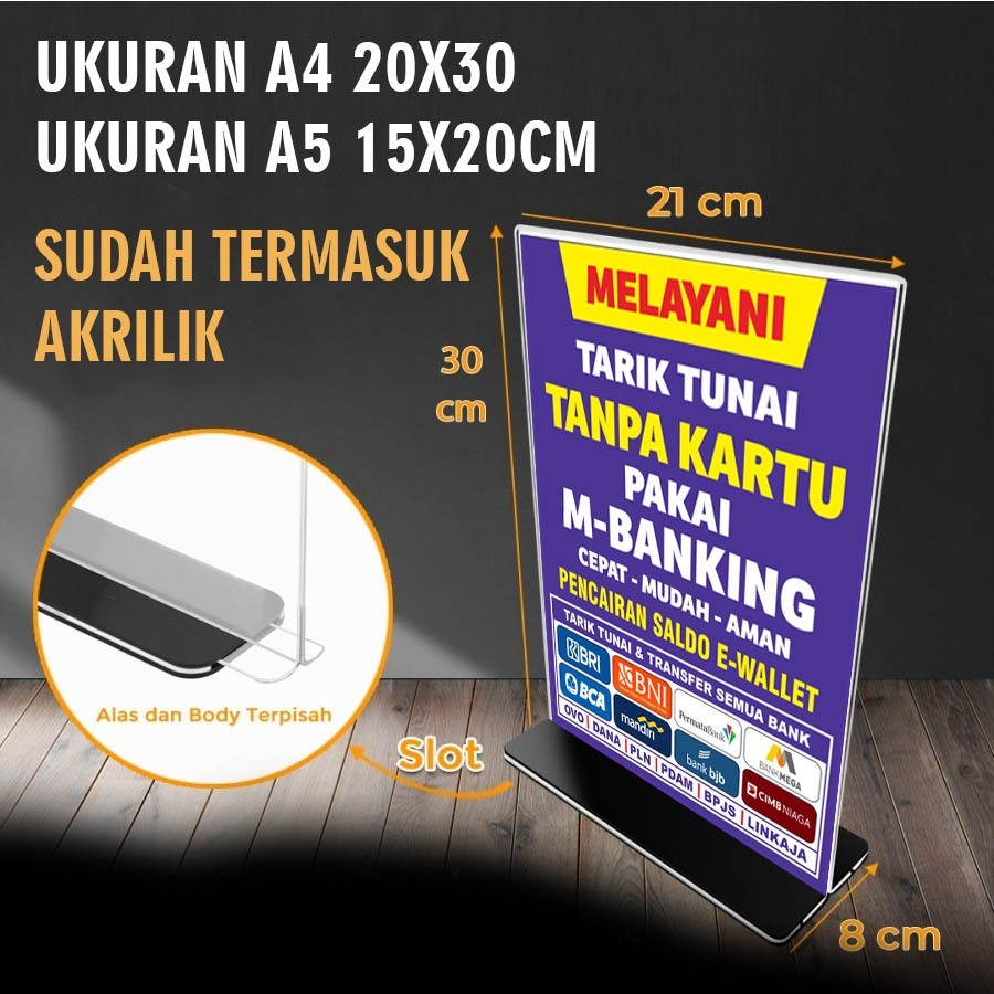 

AKRILIK + STIKER TRANSAKSI & PENGUMUMAN ETALASE