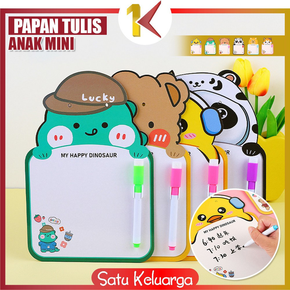 

MNN BPP Mainan Edukasi Papan Tulis Mini Anak Karakter Lucu Free Spidol Bisa Dihapus dengan Tali Gantung / Mini Board Toy Papan Tulis Anak Karakter